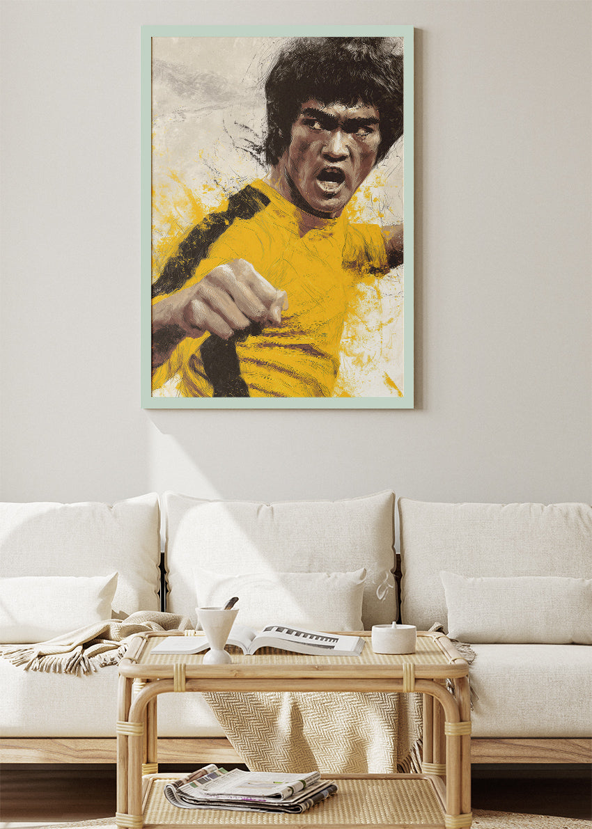 Bruce Lee Martial Arts Legend – Dynamic Action Wall Art Poster & Canvas Print