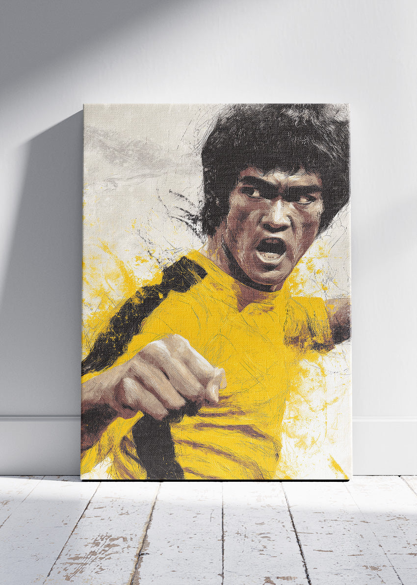 Bruce Lee Martial Arts Legend – Dynamic Action Wall Art Poster & Canvas Print