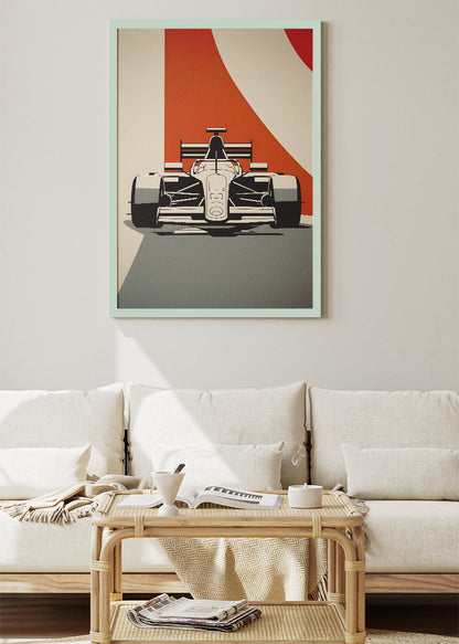 Minimalist Formula 1 Racing Poster & Canvas | Modern F1 Wall Art Print