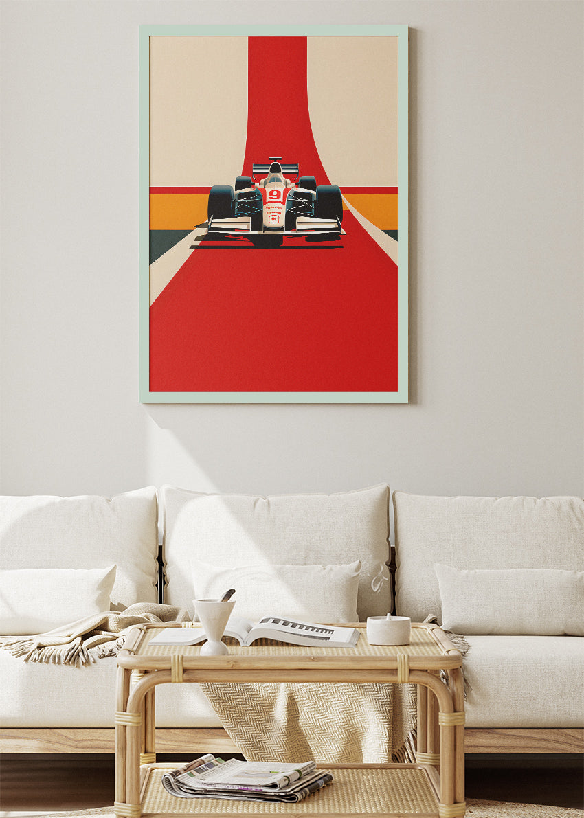 Formula 1 Minimalist Racing Poster & Canvas | Modern F1 Wall Art