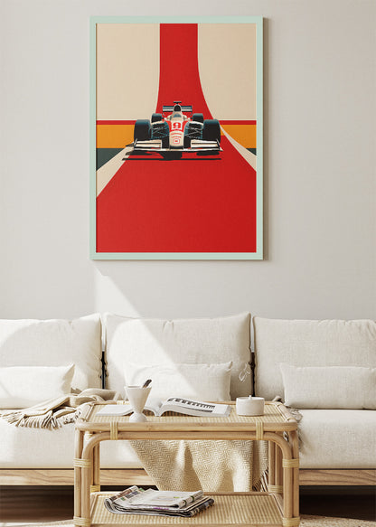 Formula 1 Minimalist Racing Poster & Canvas | Modern F1 Wall Art