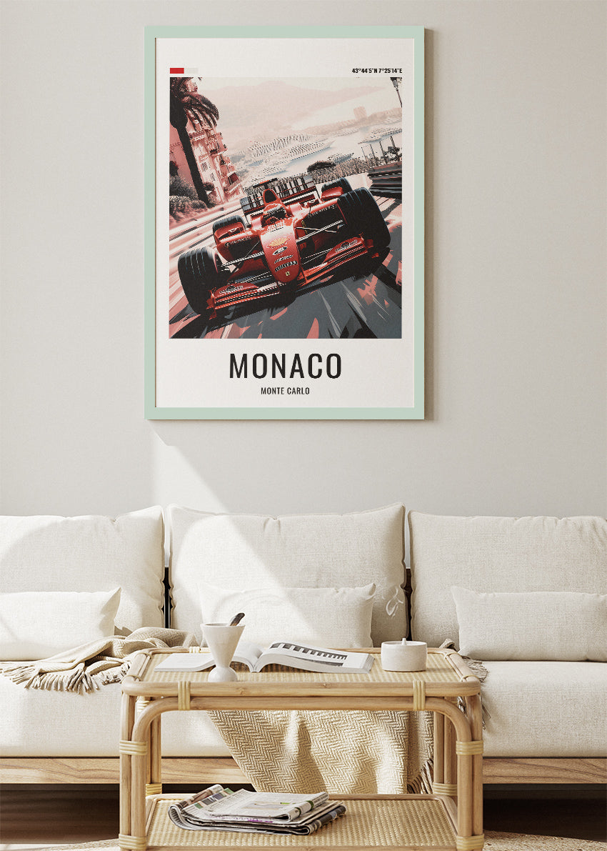 Monaco Formula One Grand Prix Poster & Canvas | Monte Carlo Racing Wall Art