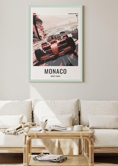 Monaco Formula One Grand Prix Poster & Canvas | Monte Carlo Racing Wall Art