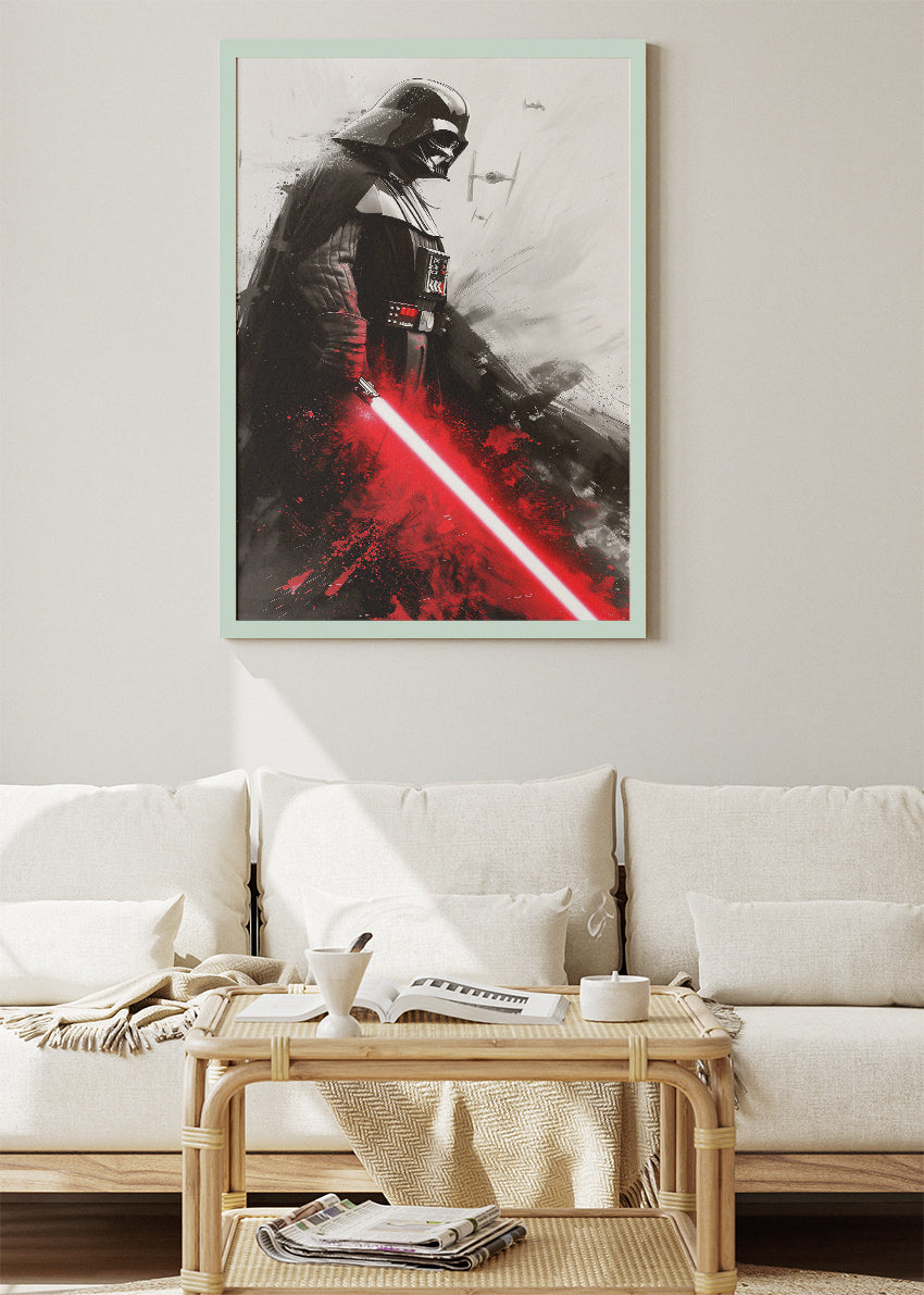 Darth Vader Red Lightsaber Portrait Canvas & Poster Print – AI PRINT LAB