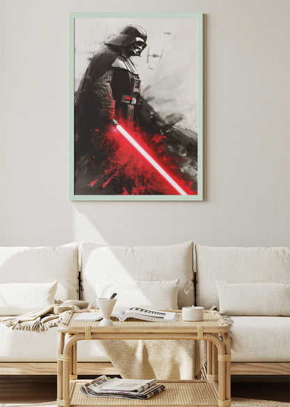 Darth Vader Red Lightsaber Portrait Canvas & Poster Print – AI PRINT LAB