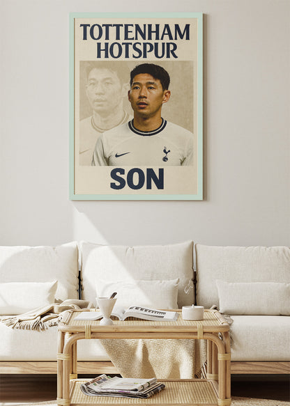 Tottenham Hotspur Son Heung-Min Wall Art | Iconic Football Poster & Canvas