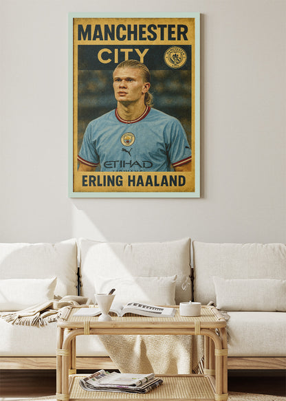 Manchester City Erling Haaland Wall Art | Iconic Football Poster & Canvas