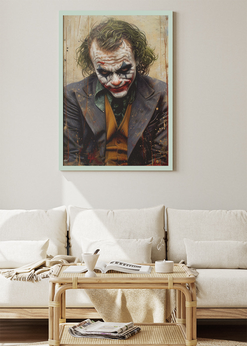 Joker Intense Portrait Canvas & Poster Print – AI PRINT LAB