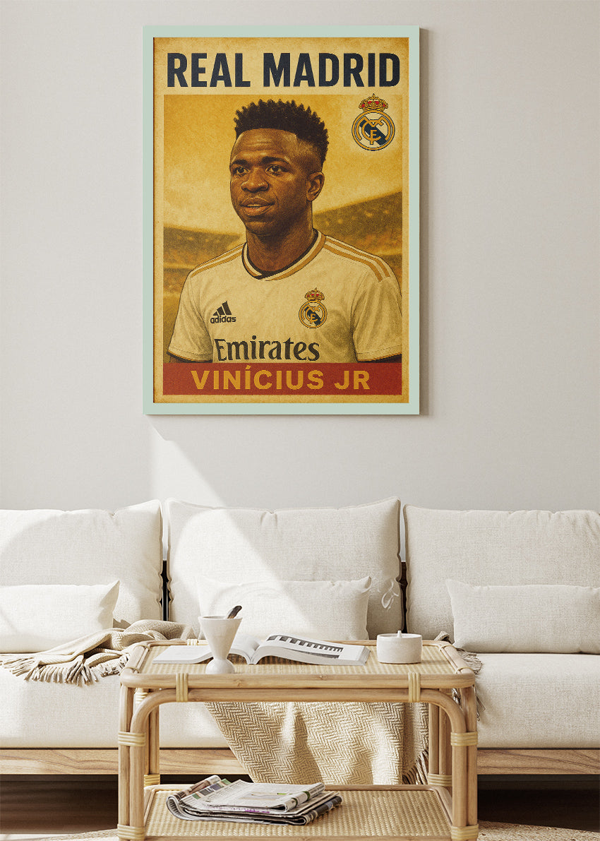 Real Madrid Vinícius Jr Wall Art | Iconic Football Poster & Canvas