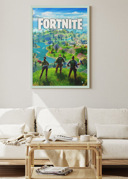 Open World Fortnite Landscape Wall Art Poster & Canvas – Adventure Gaming Artwork