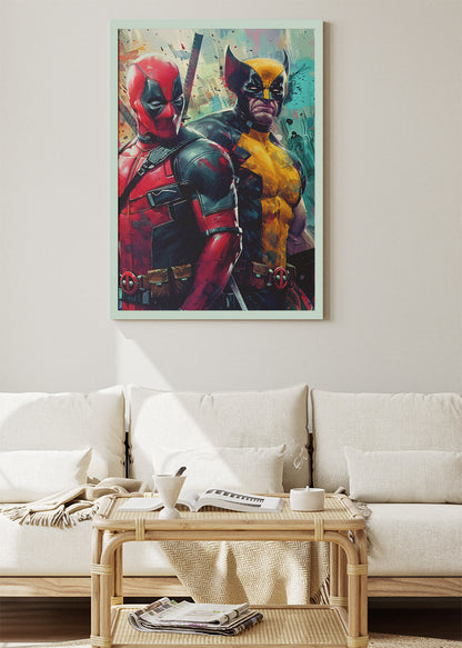 Deadpool & Wolverine Duo Canvas & Poster Print – AI PRINT LAB