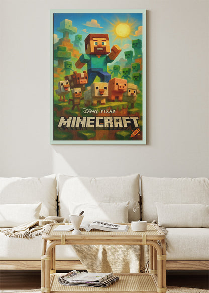 Minecraft Wall Art Poster & Canvas – Cute Block World Adventure Gaming Artwork