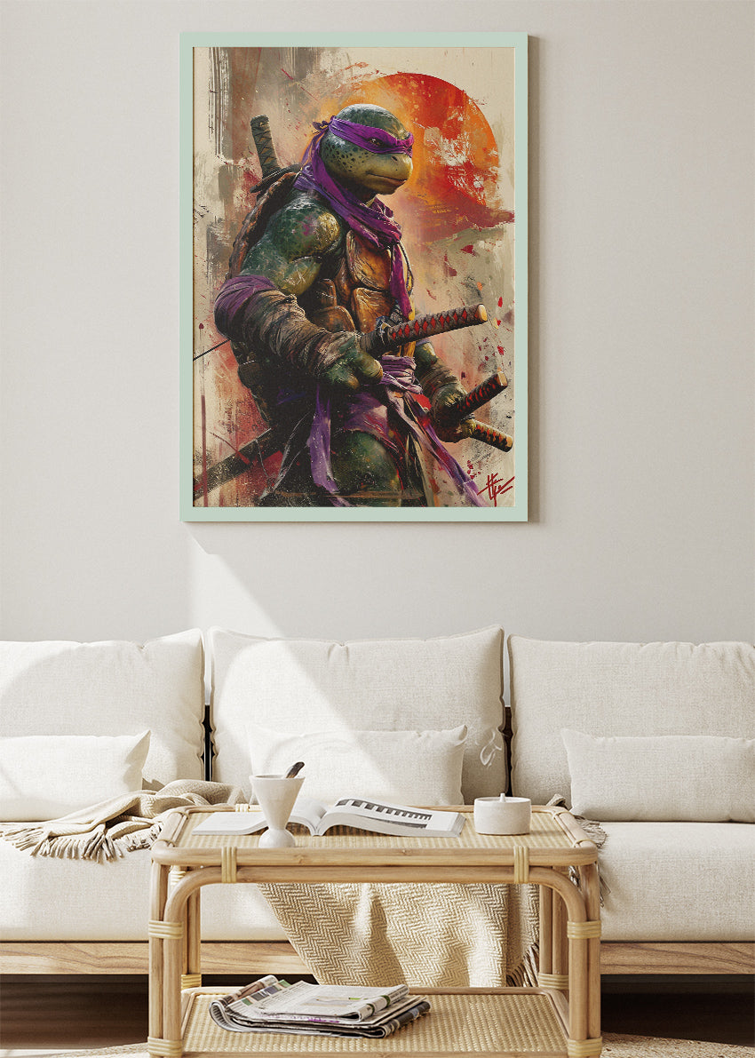 Donatello Ninja Turtle Warrior Canvas & Poster Print – AI PRINT LAB