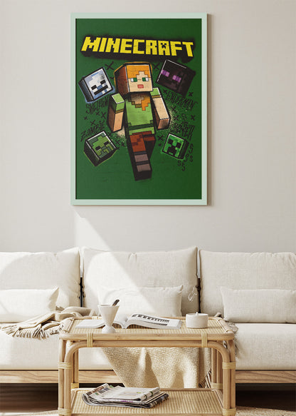 Minecraft Wall Art Poster & Canvas – Character & Mobs Adventure Gaming Artwork
