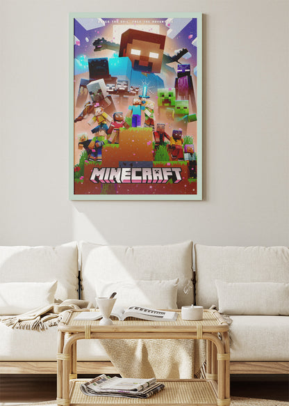Minecraft Wall Art Poster & Canvas – Epic Adventure & Mobs Gaming Artwork