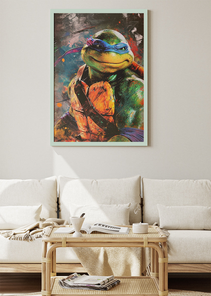 Leonardo Ninja Turtle Color Splash Canvas & Poster Print – AI PRINT LAB