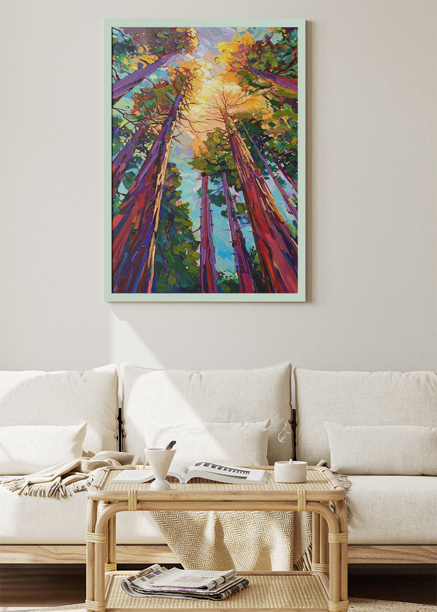 Colorful Forest Sky Perspective Canvas & Poster Print – AI PRINT LAB