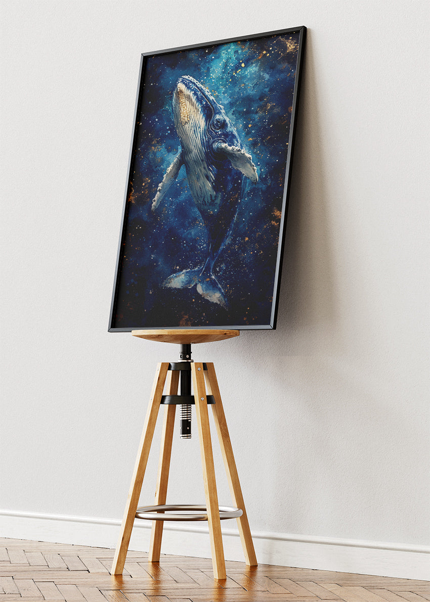 Cosmic Whale Poster & Canvas Print – Dreamy Ocean Space Wall Art