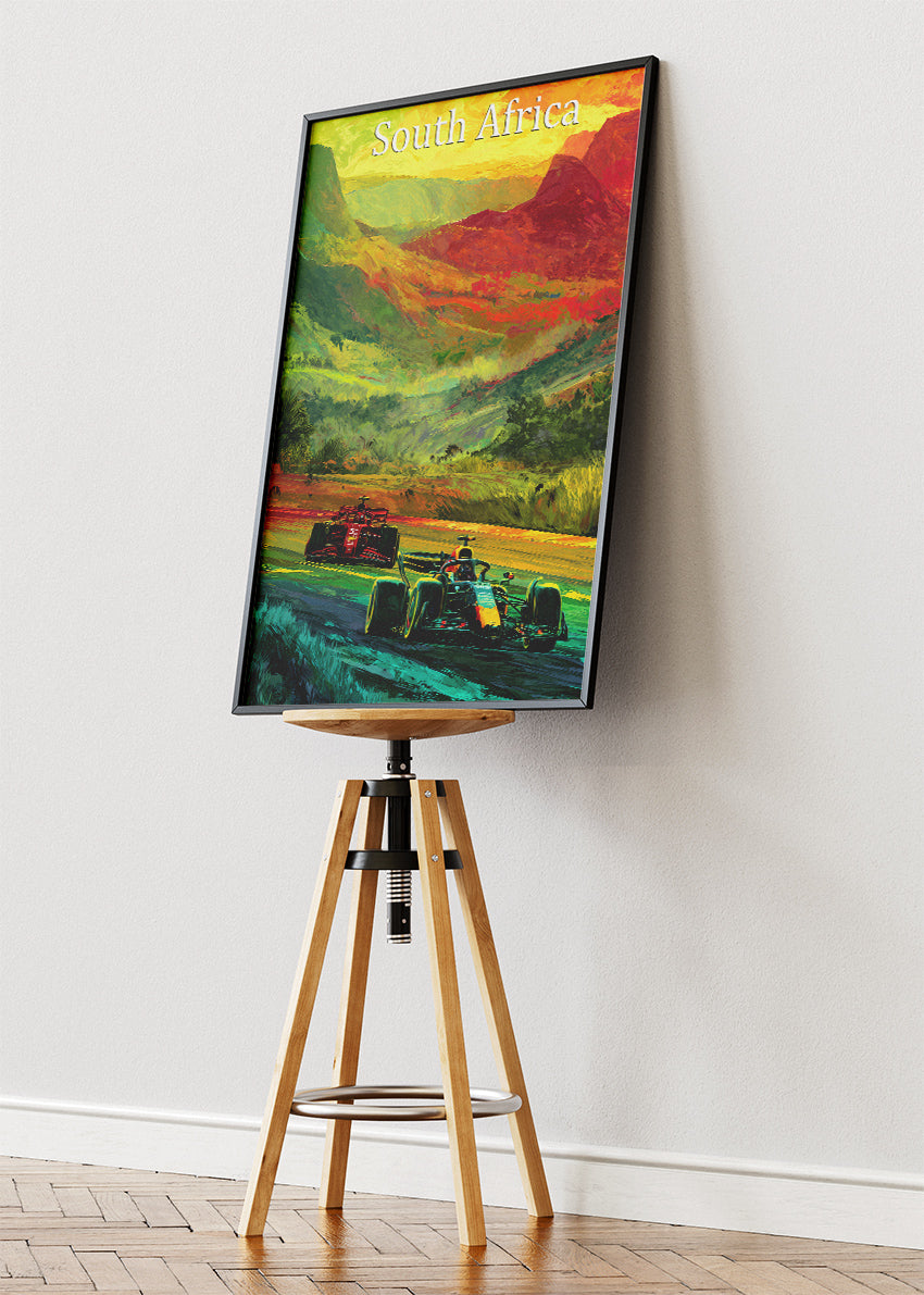 South Africa Sunset Mountain Formula 1 Canvas Print & Poster – AI PRINT LAB