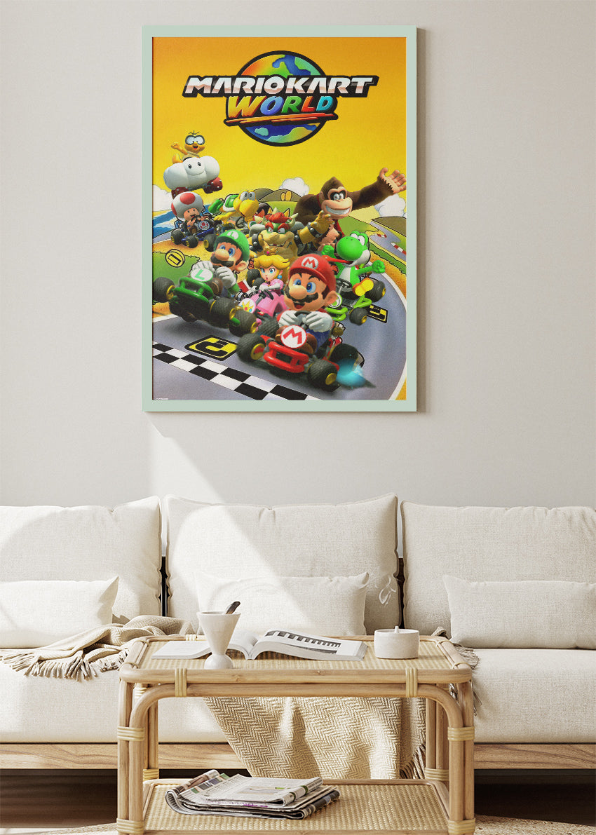 Mario Kart World Wall Art Poster & Canvas – Iconic Racing Heroes Gaming Artwork