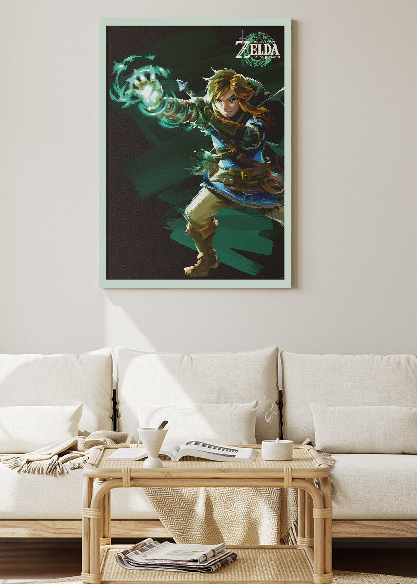 The Legend of Zelda Tears of the Kingdom Wall Art Poster & Canvas – Heroic Link Action Gaming Artwork