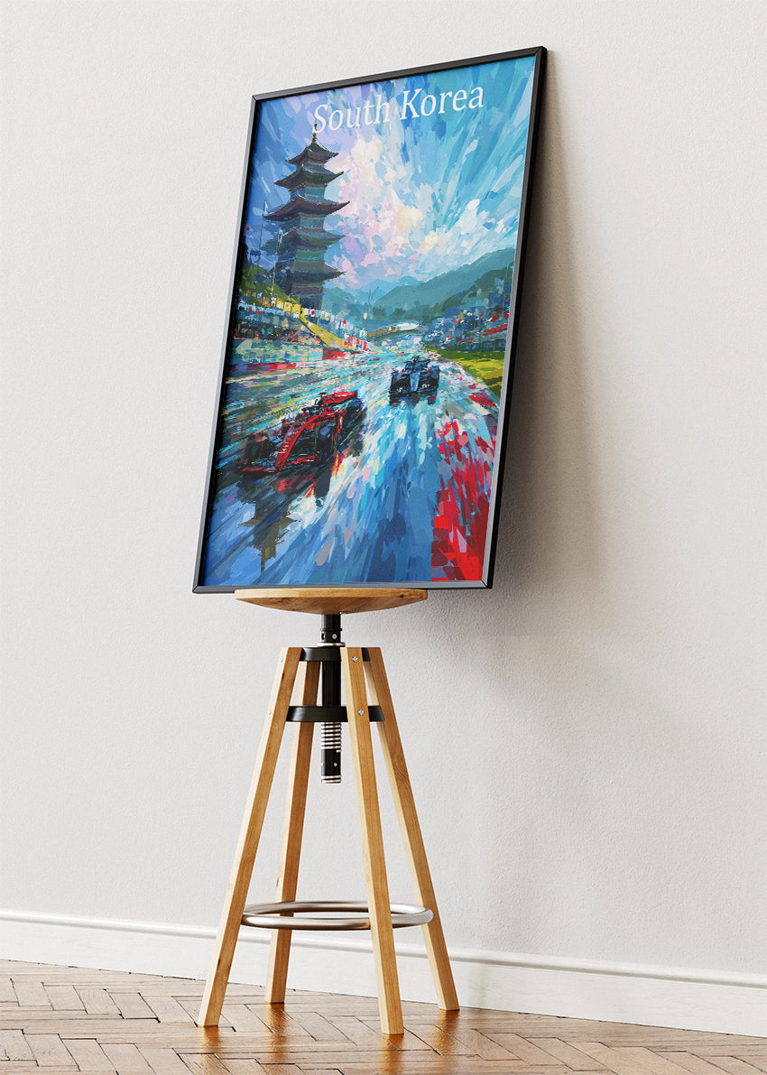 South Korea Temple Circuit Formula 1 Canvas Print & Poster – AI PRINT LAB