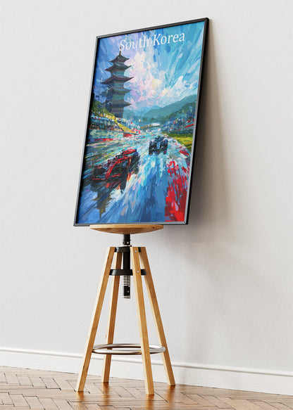 South Korea Temple Circuit Formula 1 Canvas Print & Poster – AI PRINT LAB