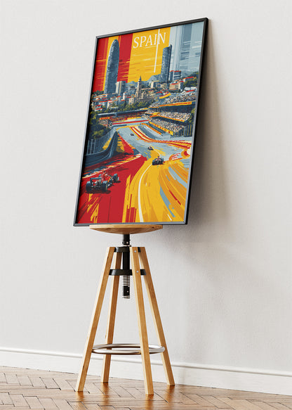 Spain Barcelona Formula 1 Circuit Canvas Print & Poster – AI PRINT LAB