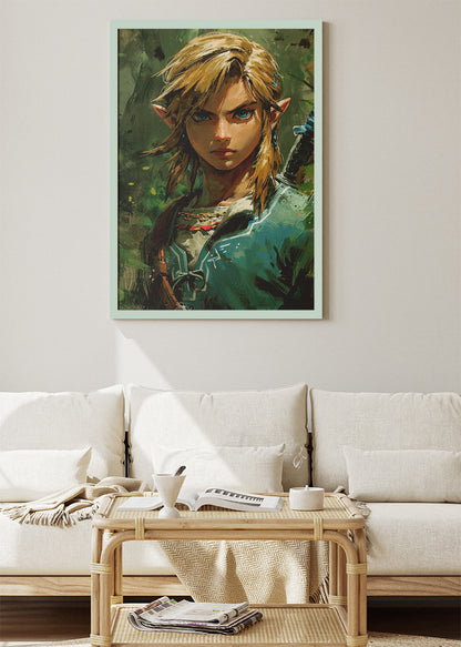 The Legend of Zelda Tears of the Kingdom Wall Art Poster & Canvas – Iconic Link Portrait Gaming Artwork