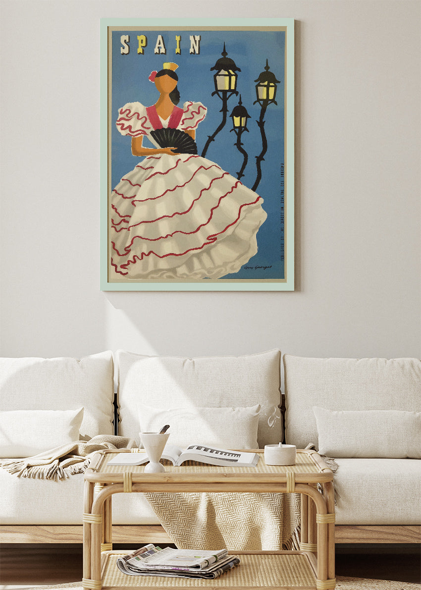 Spain Flamenco Dancer Poster & Canvas Print – Vintage Spanish Travel Art