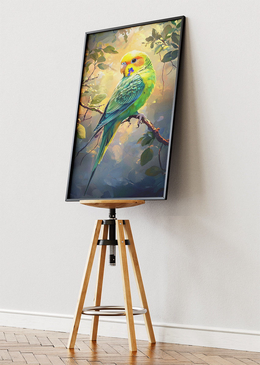 Colorful Parrot Wall Art Poster & Canvas Print – Tropical Bird Nature Artwork