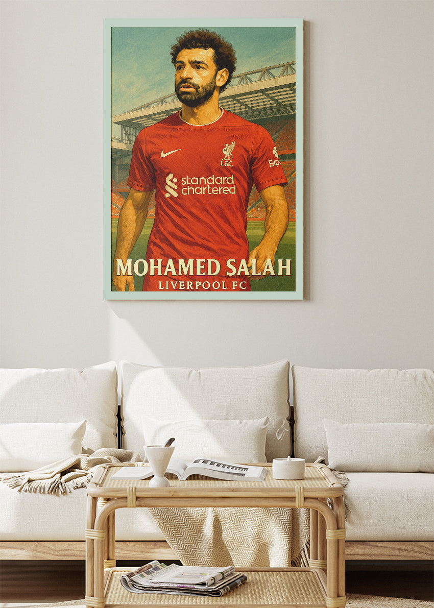 Liverpool FC Mohamed Salah Wall Art | Iconic Football Poster & Canvas