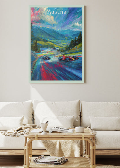 Austria Formula Racing Poster & Canvas Print | Alpine Motorsport Wall Art