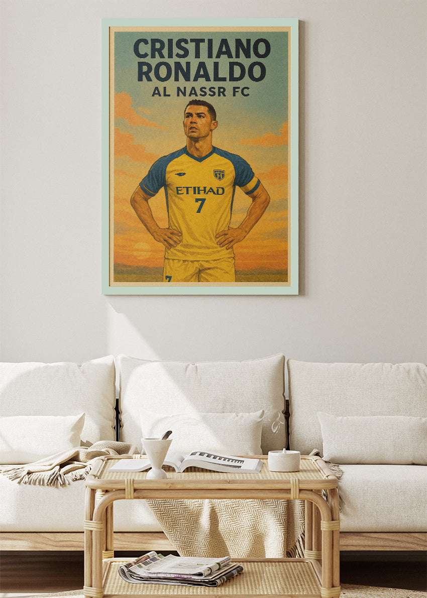 Cristiano Ronaldo Al Nassr FC Football Wall Art | Global Icon Striker Poster & Canvas