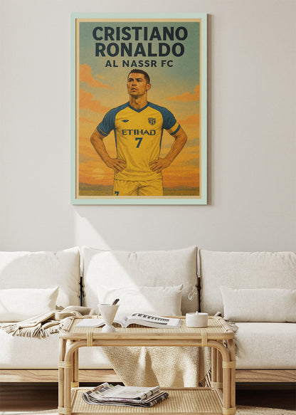 Cristiano Ronaldo Al Nassr FC Football Wall Art | Global Icon Striker Poster & Canvas