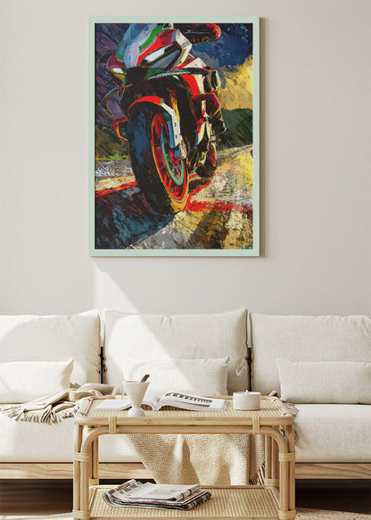 Austria MotoGP Extreme Lean Angle Racing Wall Art Poster & Canvas