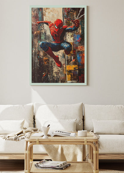 Spider-Man – Urban Action Street Art Canvas & Poster Print – AI PRINT LAB