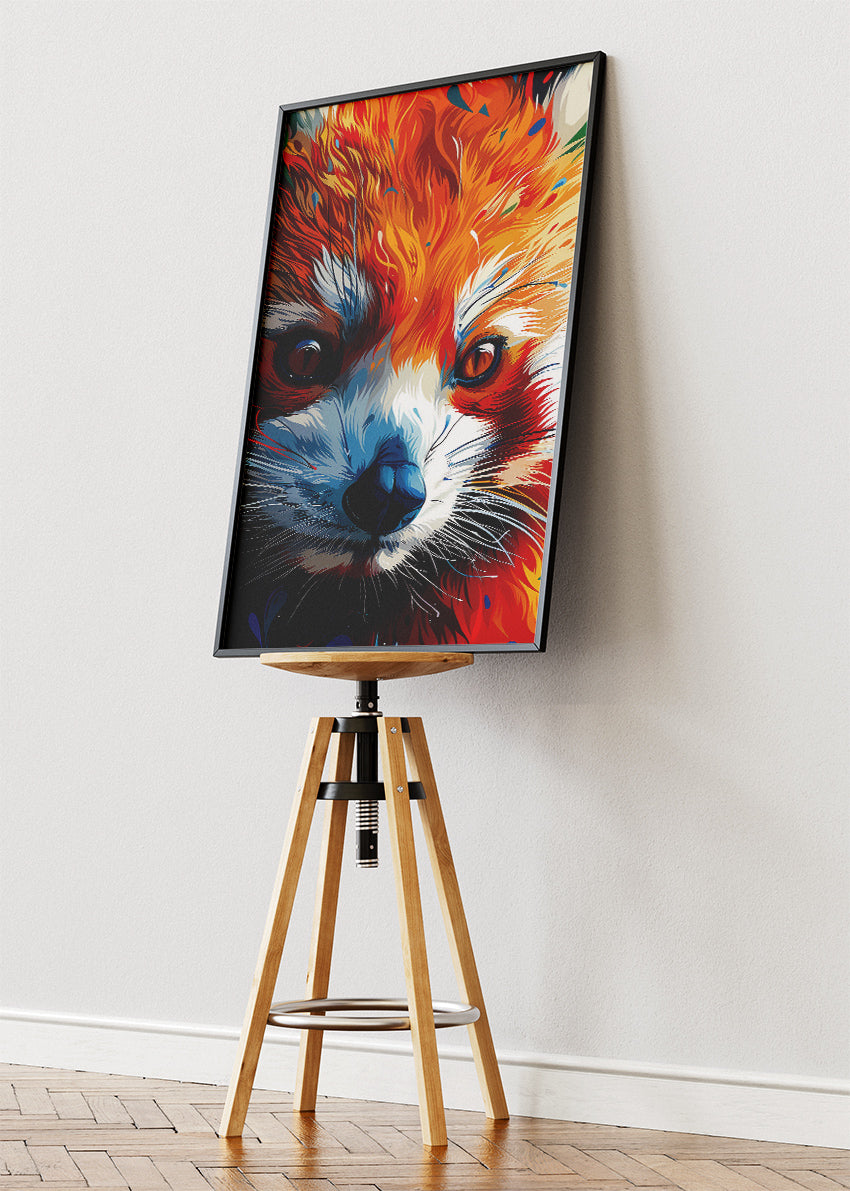 Red Panda Canvas Print & Poster – Vibrant Modern Animal Wall Art