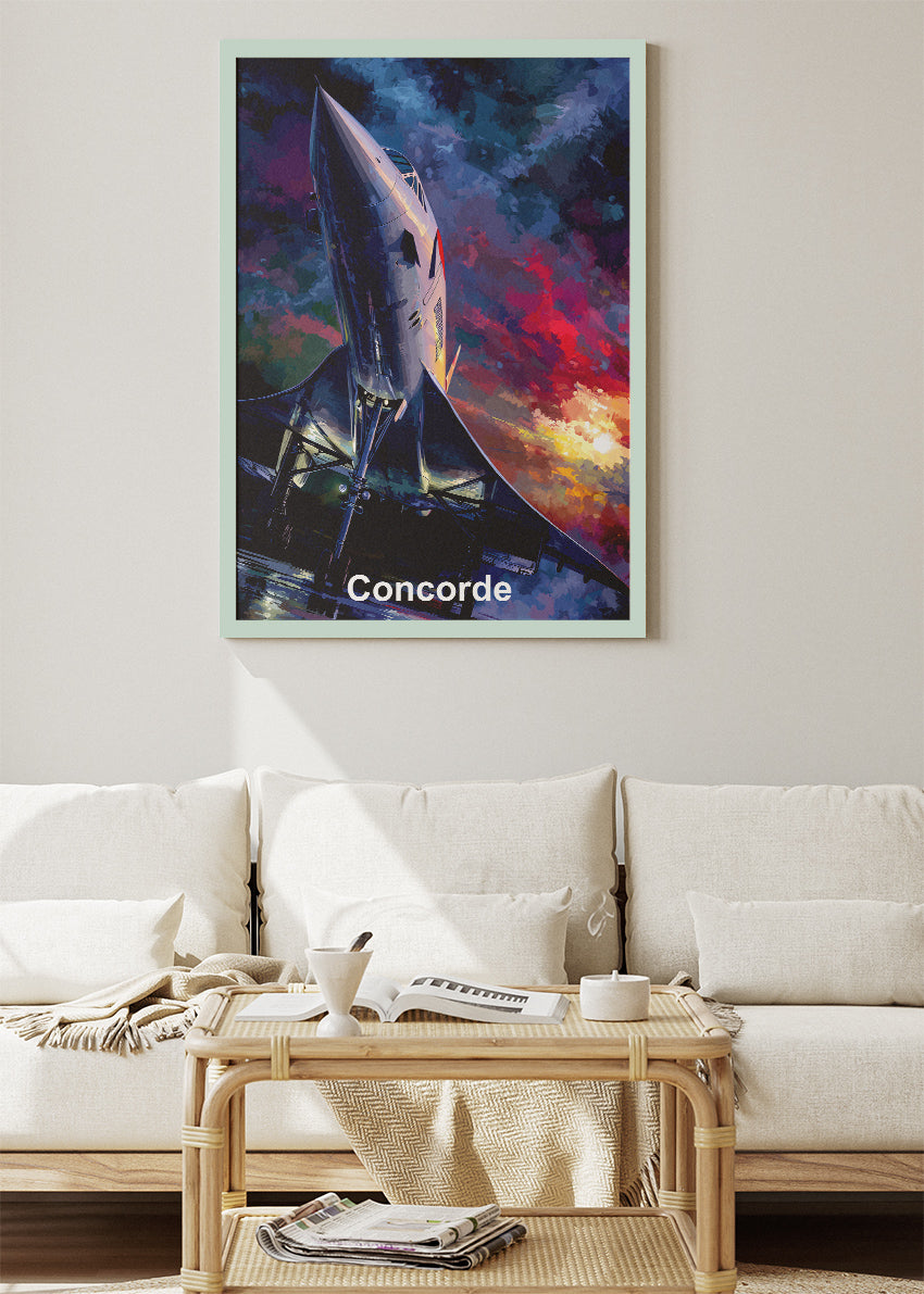 Concorde Supersonic Jet Poster & Canvas Print – Dramatic Aviation Art – Aiprintlab
