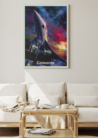 Concorde Supersonic Jet Poster & Canvas Print – Dramatic Aviation Art – Aiprintlab