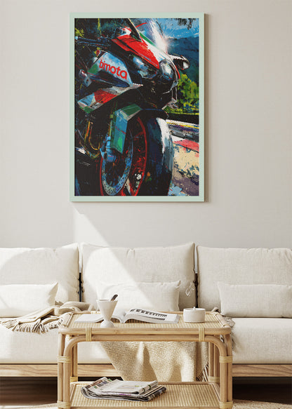Bimota Superbike Close-Up Racing Wall Art Poster & Canvas