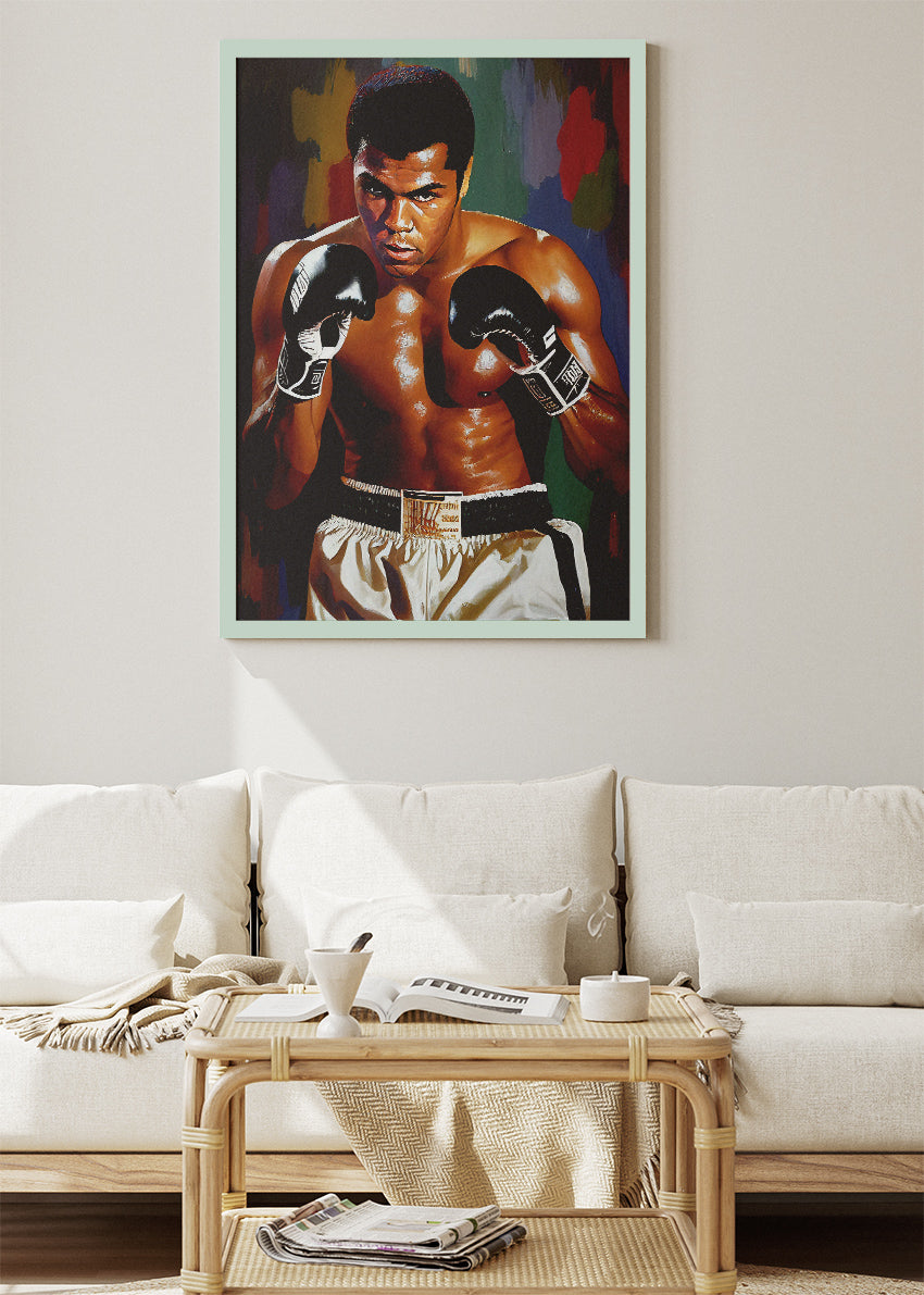 Muhammad Ali Boxing Poster & Canvas Art Print – Iconic Champion Portrait