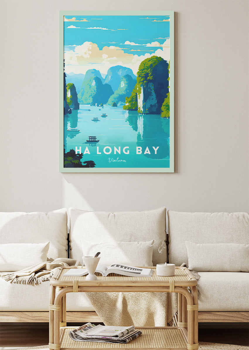 Ha Long Bay Vietnam Poster & Canvas Print – Scenic Tropical Landscape Wall Art