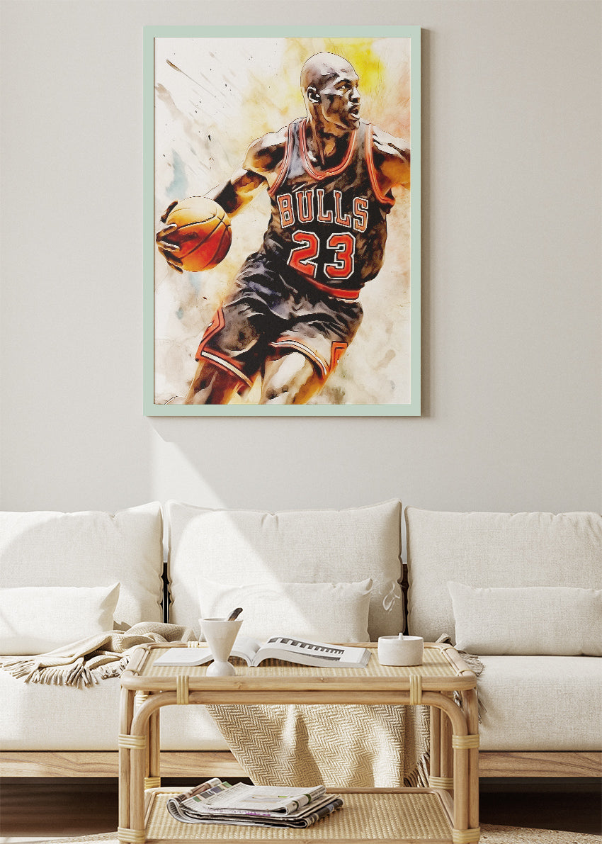Michael Jordan Art Print & Canvas – Iconic Chicago Bulls Basketball Wall Art