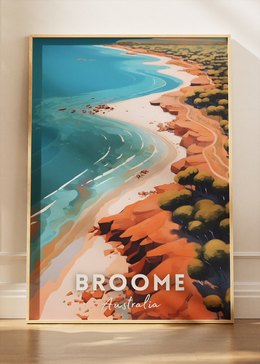 Broome Australia Travel Poster – Coastal Wall Art Print & Canvas | AiPrintLab