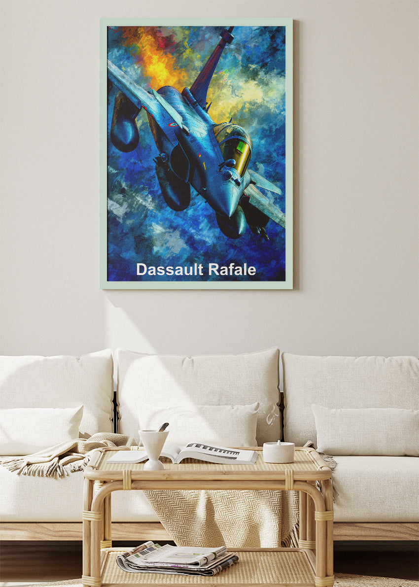 Dassault Rafale Fighter Jet Poster & Canvas Print – Modern Aviation Art – Aiprintlab