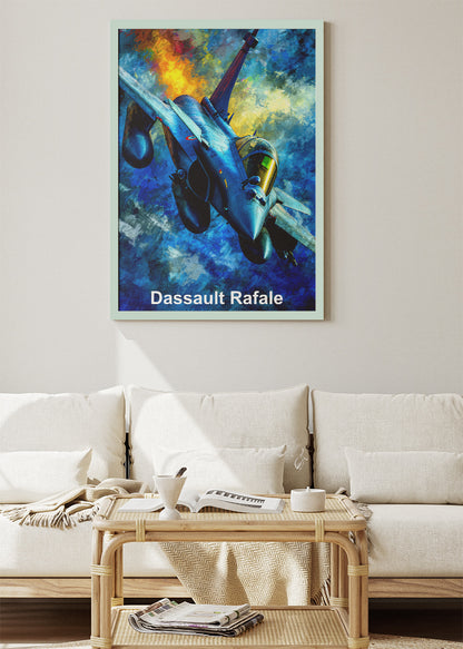 Dassault Rafale Fighter Jet Poster & Canvas Print – Modern Aviation Art – Aiprintlab