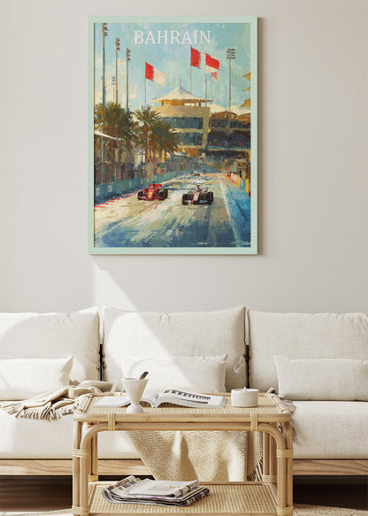 Bahrain Formula 1 Wall Art Poster & Canvas | Desert Grand Prix Racing Print