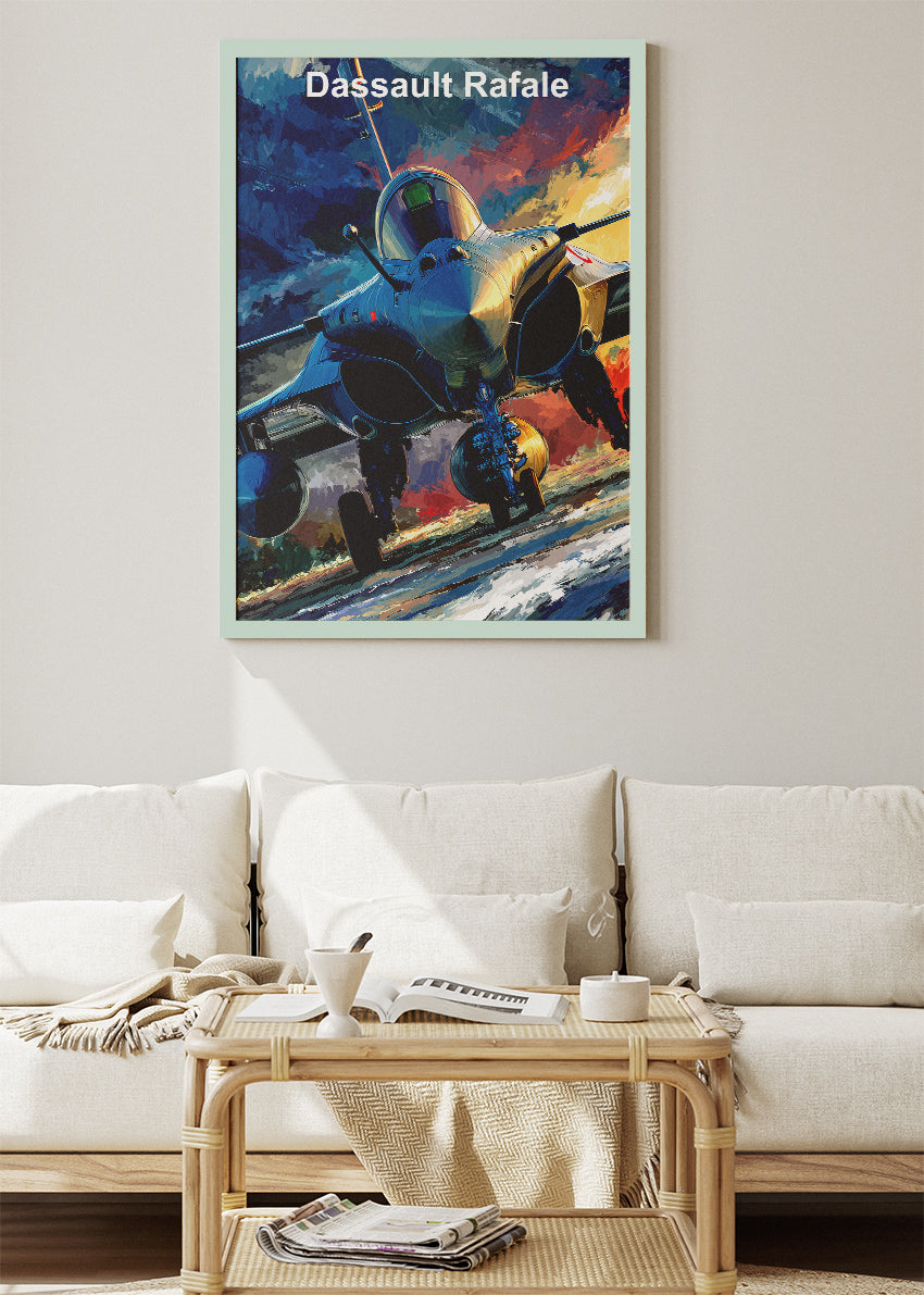 Dassault Rafale Fighter Jet Poster & Canvas Print – Dynamic Aviation Artwork – Aiprintlab