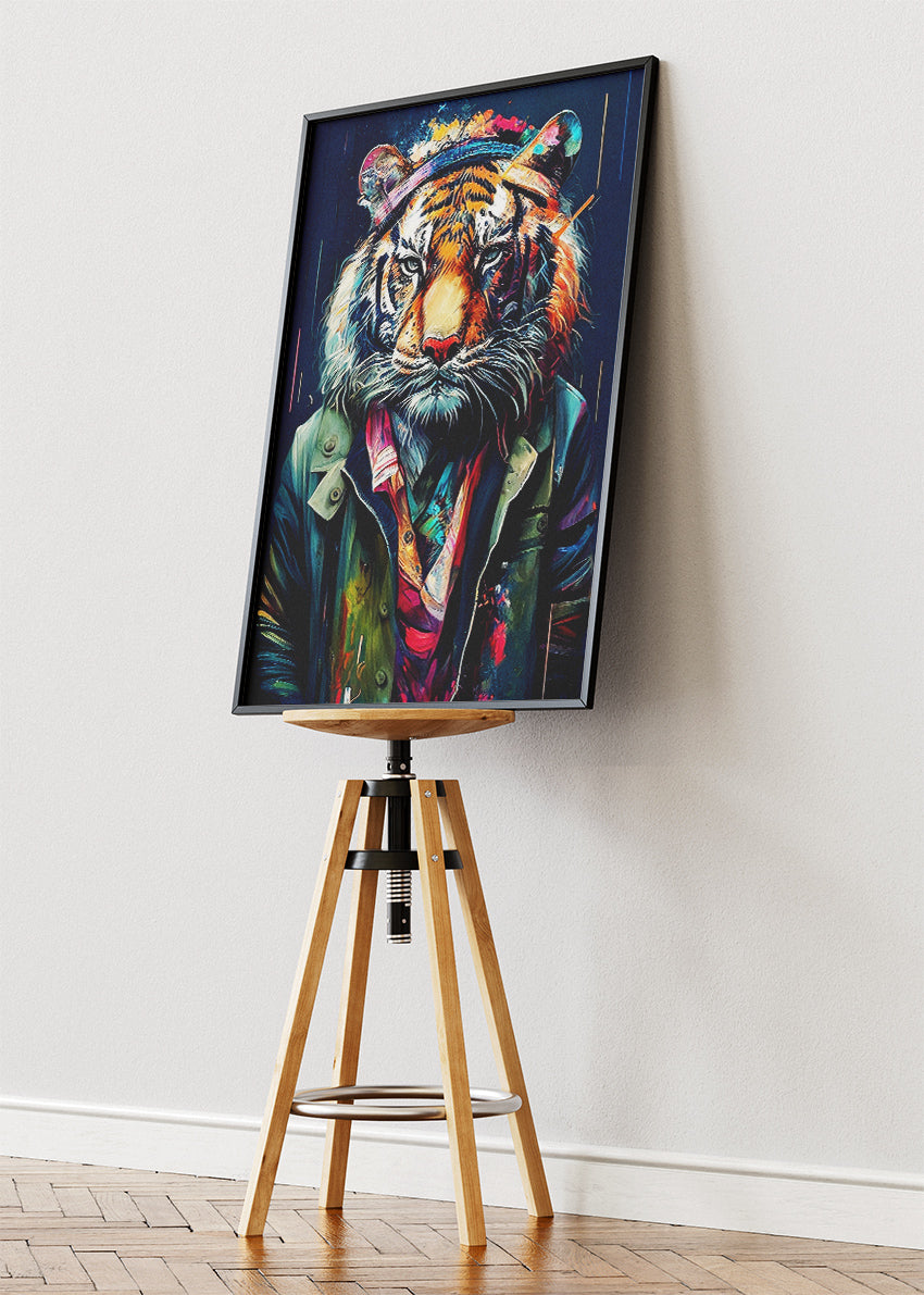 Urban Tiger Canvas Print & Poster – Street Art Animal Wall Decor